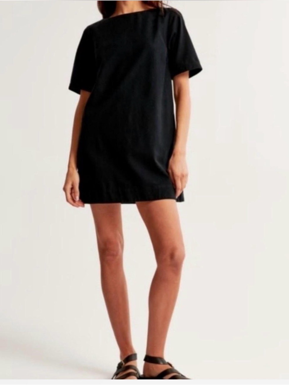 Abercrombie & Fitch Womens Elegant Linen Black Dress Size Large Petite Nwt